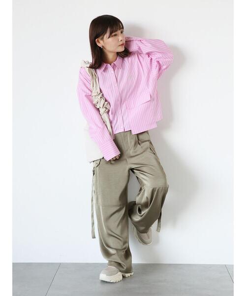 ehka sopo（エヘカソポ）の「サテンカーゴパンツ（その他パンツ・レディース・ブラック/キナリ/オリーブ・F）」の11枚目の写真