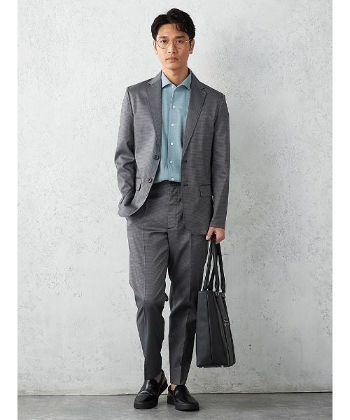 Perfect Suit FActory（パーフェクトスーツファクトリー）の「軽量プチプラセットアップ　ジャケット　無地　グレー/ネイビー（テーラードジャケット・メンズ・ライトグレー/ネイビー・L/LL/M/S/SS）」の20枚目の写真