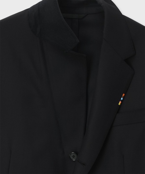 Paul Smith 未使用級 バイカラー 黒 テーラードジャケット XL 現行 パフォーマンスストレッチ 2ボタンジャケット / 153165 2324