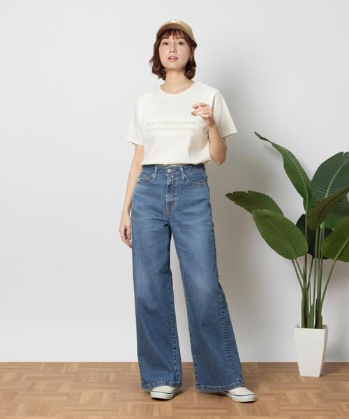 SOMETHING(サムシング)の「SOMETHING(サムシング)【レディース】「LISA」ワイドパンツ(デニムパンツ・レディース・ダークインディゴブルー・XS/S/M)」の12枚目の写真
