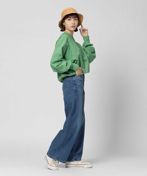 SOMETHING(サムシング)の「SOMETHING(サムシング)【レディース】「LISA」ワイドパンツ(デニムパンツ・レディース・ダークインディゴブルー・XS/S/M)」の3枚目の写真