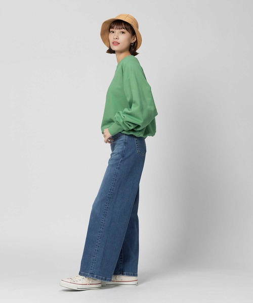 SOMETHING(サムシング)の「SOMETHING(サムシング)【レディース】「LISA」ワイドパンツ(デニムパンツ・レディース・ダークインディゴブルー・XS/S/M)」の4枚目の写真