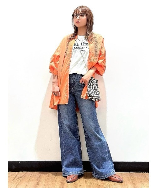 SOMETHING(サムシング)の「SOMETHING(サムシング)【レディース】「LISA」ワイドパンツ(デニムパンツ・レディース・ダークインディゴブルー・XS/S/M)」の8枚目の写真
