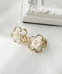apres jour | 【apres jour×ARIAZ】ローズわくフラワーイヤリング(イヤリング)