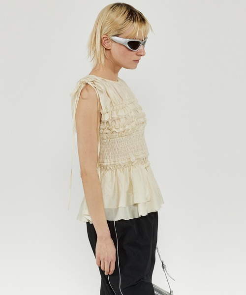 MAISON SPECIAL（メゾンスペシャル）の「Shirring Frills Top