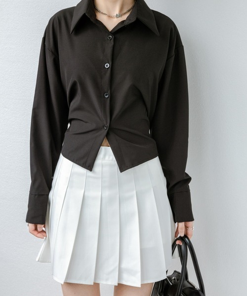 MAISON DE THERESE（メゾン ド テレーズ）の「バック紐リボン長袖ブラウス レースアップシャツ（シャツ/ブラウス・レディース・ブルー/ブラック・S/M/L）」の22枚目の写真