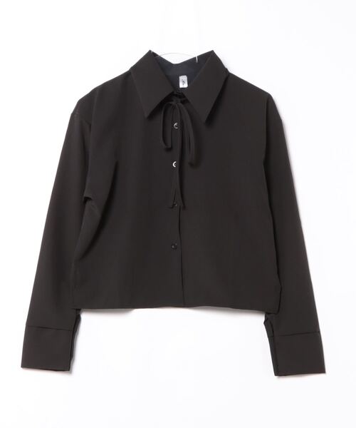 MAISON DE THERESE（メゾン ド テレーズ）の「バック紐リボン長袖ブラウス レースアップシャツ（シャツ/ブラウス・レディース・ブルー/ブラック・S/M/L）」の5枚目の写真