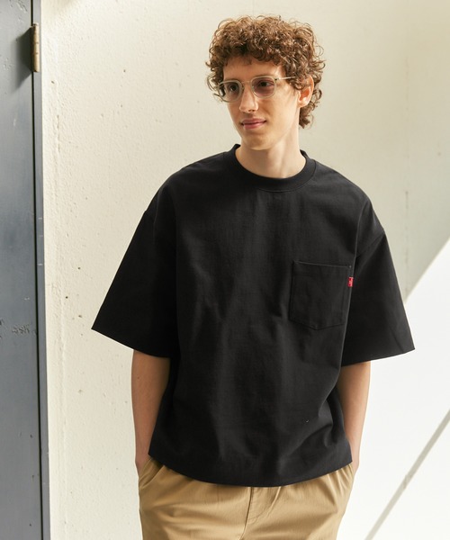 coca（coca）（コカ）の「ユニセックス  ヘビーウェイトコットンポケットTシャツ（Tシャツ/カットソー・メンズ・ブラック/ライトベージュ/ホワイト/ネイビー・M/L/XL）」の2枚目の写真