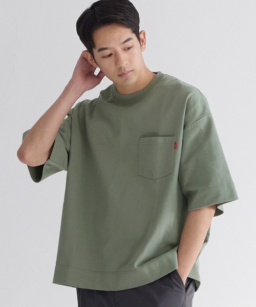 coca(coca)(コカ)の「ユニセックス ヘビーウェイトコットンポケットTシャツ(Tシャツ/カットソー・メンズ・ブラック/ライトベージュ/ホワイト/ネイビー/チャコール/ダークグリーン・M/L/XL)」の5枚目の写真