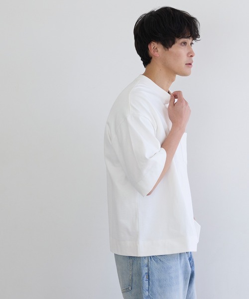 coca（coca）（コカ）の「ユニセックス  ヘビーウェイトコットンポケットTシャツ（Tシャツ/カットソー・メンズ・ブラック/ライトベージュ/ホワイト/ネイビー・M/L/XL）」の7枚目の写真