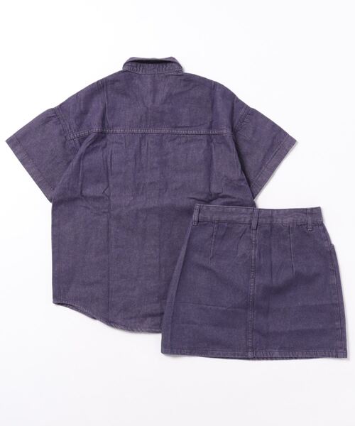 sevens(セブンズ)の「【sevens】デニムジャケット×ミニスカートセットアップ/半袖(セットアップ・レディース・パープル・FREE)」の2枚目の写真