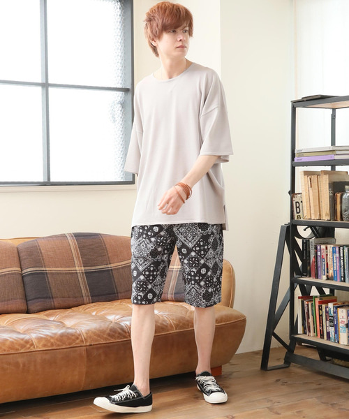 ARCADE(アーケード)の「接触冷感 サマーニット 半袖 五分袖(Tシャツ/カットソー・メンズ・アイボリー/ブラック/モーブ系/ベージュ/ライトグレー/ブルーグレー・L/LL/M)」の9枚目の写真