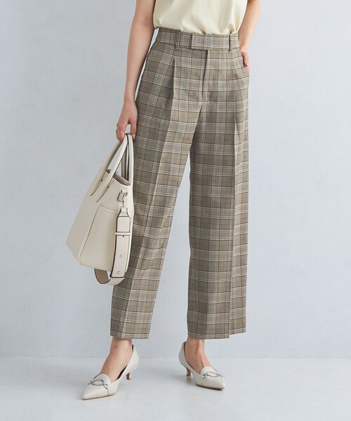 green label relaxing（グリーンレーベルリラクシング）の「［size SHORT/TALLあり］キチントボトムス カバー ワイド パンツ 2（スラックス・レディース・ネイビー/ダークグレー/その他1/ダークグリーン・SHORT/TALL/40/38/36）」の6枚目の写真