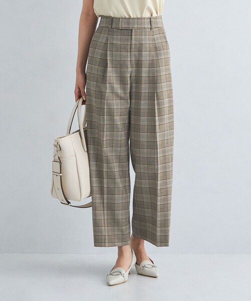 green label relaxing（グリーンレーベルリラクシング）の「［size SHORT/TALLあり］キチントボトムス カバー ワイド パンツ 2（スラックス・レディース・ネイビー/ダークグレー/その他1/ダークグリーン・SHORT/TALL/40/38/36）」の7枚目の写真