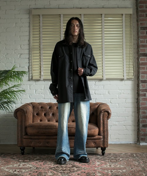 aimoha(アイモハ)の「【aimoha neo】STAND COLLAR ADJUSTABLE CUFFS SHIRT(シャツ/ブラウス・メンズ・ブラック/ベージュ・MEDIUM/LARGE/X-LARGE)」の11枚目の写真