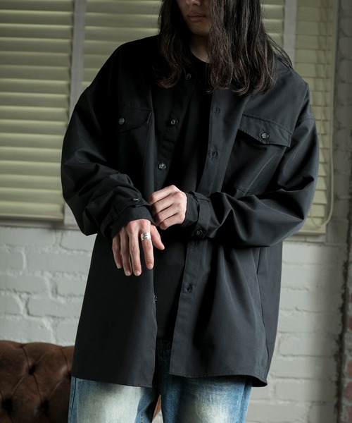 aimoha(アイモハ)の「【aimoha neo】STAND COLLAR ADJUSTABLE CUFFS SHIRT(シャツ/ブラウス・メンズ・ブラック/ベージュ・MEDIUM/LARGE/X-LARGE)」の12枚目の写真