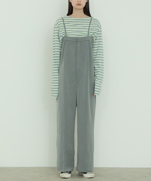 セール】ツイルベアトップサロペット / ロンパース 背中開き