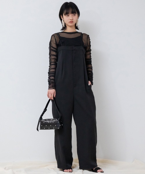 ブラックロングサロペット ブラックロングサロペット