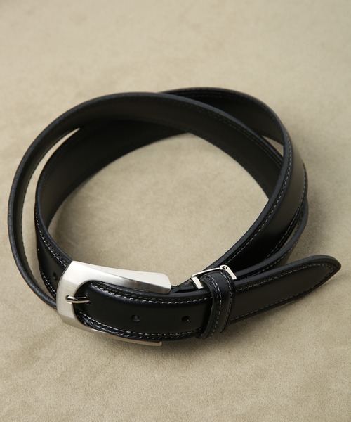 CROWDED CLOSET(クラウデッドクローゼット)の「タンニンレザーベルト(ベルト・メンズ・ブラック/ブラウン・FREE)」の2枚目の写真