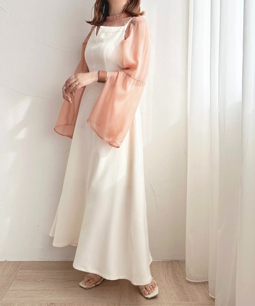 apres jour(アプレジュール)の「スリットスリーブシアーブラウス【ZOZOTOWN限定アイテム】(シャツ/ブラウス・レディース・ピンク/ブルー/アイボリー・フリー/X-LARGE)」の8枚目の写真
