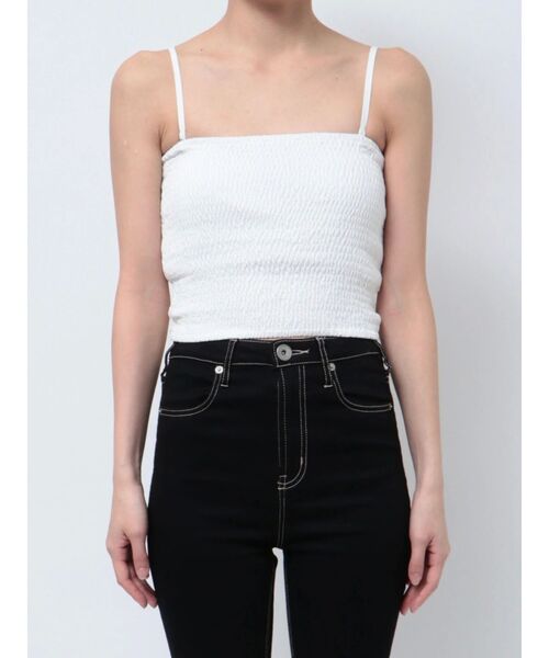 GYDA（ジェイダ）の「2WAYリボンキャミブラウス（シャツ/ブラウス・レディース・ブラック/オフホワイト・FREE）」の7枚目の写真