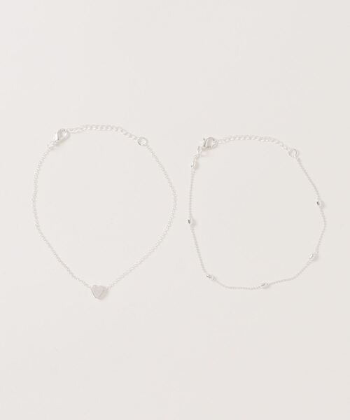 Mayree（メイリー）の「【float】シンプル レイヤード ハート デザイン アンクレット【2本セット】（アンクレット・レディース・ゴールド/シルバー・FREE）」の7枚目の写真