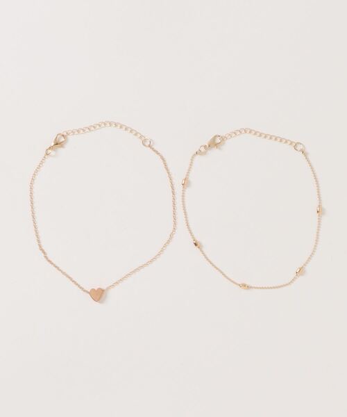 Mayree（メイリー）の「【float】シンプル レイヤード ハート デザイン アンクレット【2本セット】（アンクレット・レディース・ゴールド/シルバー・FREE）」の8枚目の写真