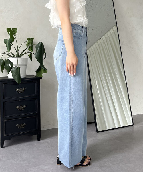 prose verse（プロズヴェール）の「ハートポケットハイウエストワイドストレートデニム（デニムパンツ・レディース・サックスブルー・MEDIUM/LARGE）」の19枚目の写真