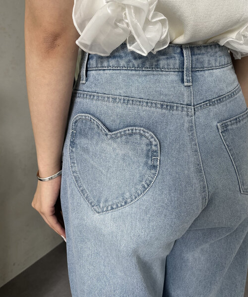 prose verse（プロズヴェール）の「ハートポケットハイウエストワイドストレートデニム（デニムパンツ・レディース・サックスブルー・MEDIUM/LARGE）」の22枚目の写真