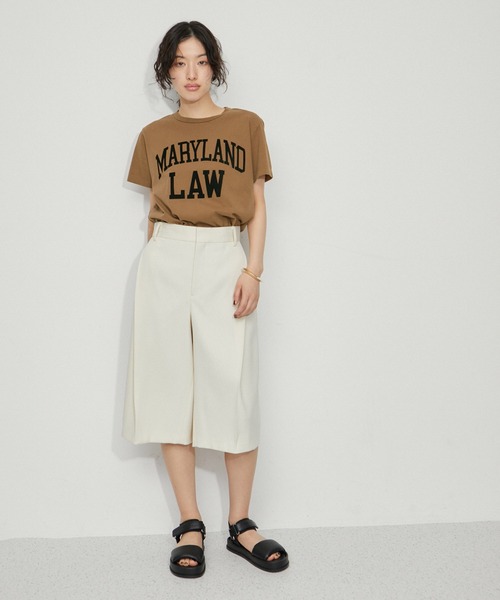 REMI RELIEF（レミレリーフ）の「【REMI RELIEF(レミレリーフ)】LOGO TEE (MARYLAND LAW)（Tシャツ/カットソー・レディース・ホワイト/ブラウン/ピンク・S）」の8枚目の写真