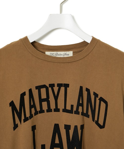 REMI RELIEF（レミレリーフ）の「【REMI RELIEF(レミレリーフ)】LOGO TEE (MARYLAND LAW)（Tシャツ/カットソー・レディース・ホワイト/ブラウン/ピンク・S）」の13枚目の写真