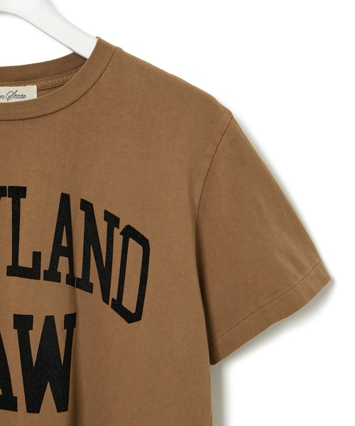 REMI RELIEF（レミレリーフ）の「【REMI RELIEF(レミレリーフ)】LOGO TEE (MARYLAND LAW)（Tシャツ/カットソー・レディース・ホワイト/ブラウン/ピンク・S）」の14枚目の写真