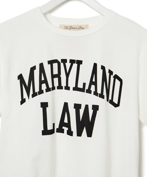 REMI RELIEF（レミレリーフ）の「【REMI RELIEF(レミレリーフ)】LOGO TEE (MARYLAND LAW)（Tシャツ/カットソー・レディース・ホワイト/ブラウン/ピンク・S）」の22枚目の写真