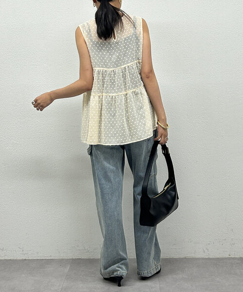 LOUNGEDRESS（ラウンジドレス）の「ドットティアードノースリ
