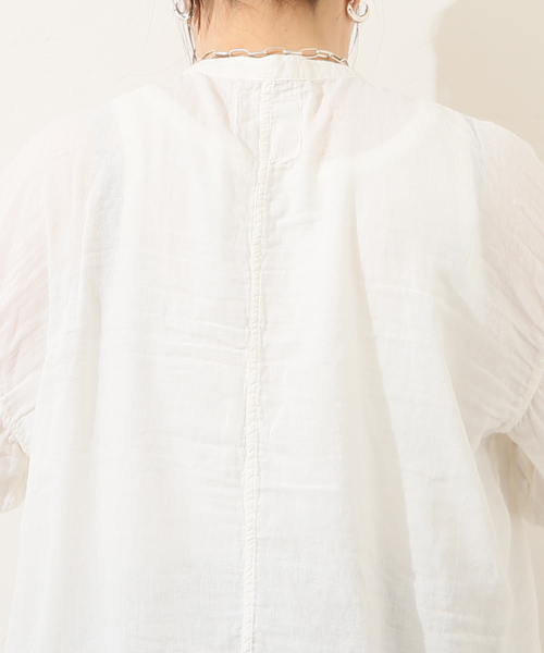 JOURNAL STANDARD LUXE(ジャーナルスタンダード ラックス)の「【ARMEN 】GAUZE UTILITY BANDED COLLAR SHIRT(シャツ/ブラウス・レディース・ブラック/ライトグレー/ホワイト/パープル・3)」の11枚目の写真