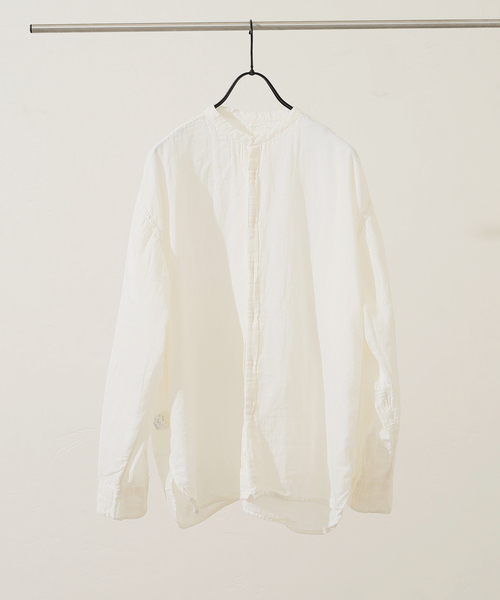 JOURNAL STANDARD LUXE(ジャーナルスタンダード ラックス)の「【ARMEN 】GAUZE UTILITY BANDED COLLAR SHIRT(シャツ/ブラウス・レディース・ブラック/ライトグレー/ホワイト/パープル・3)」の15枚目の写真