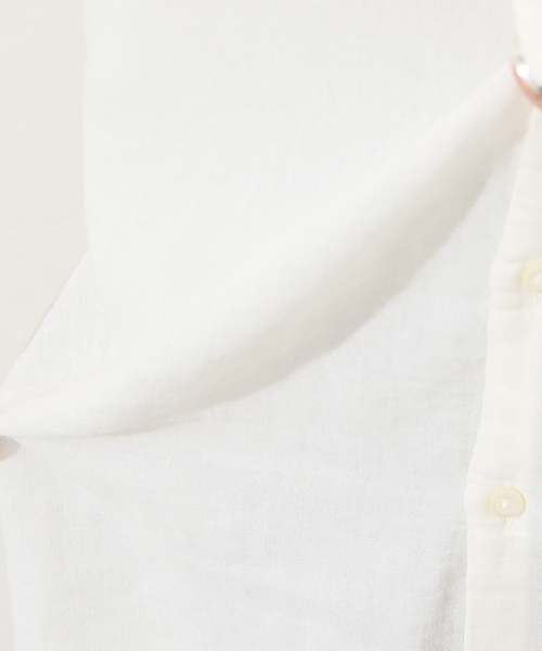 JOURNAL STANDARD LUXE(ジャーナルスタンダード ラックス)の「【ARMEN 】GAUZE UTILITY BANDED COLLAR SHIRT(シャツ/ブラウス・レディース・ブラック/ライトグレー/ホワイト/パープル・3)」の18枚目の写真