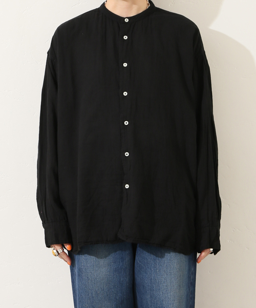 JOURNAL STANDARD LUXE(ジャーナルスタンダード ラックス)の「【ARMEN 】GAUZE UTILITY BANDED COLLAR SHIRT(シャツ/ブラウス・レディース・ブラック/ライトグレー/ホワイト/パープル・3)」の19枚目の写真