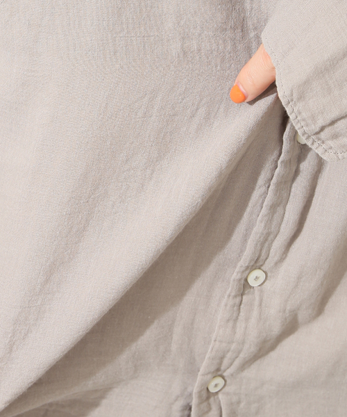 JOURNAL STANDARD LUXE(ジャーナルスタンダード ラックス)の「【ARMEN 】GAUZE UTILITY BANDED COLLAR SHIRT(シャツ/ブラウス・レディース・ブラック/ライトグレー/ホワイト/パープル・3)」の22枚目の写真