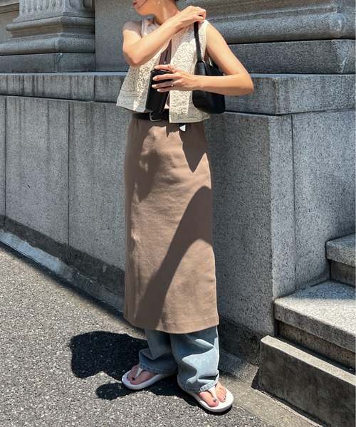 feepur（フェピュール）の「パイピングレースベスト（ベスト・レディース・アイボリー/ブラック・MEDIUM）」の16枚目の写真