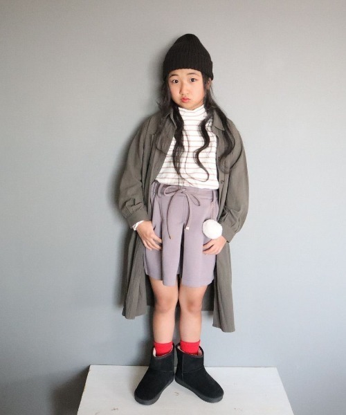 ikka（イッカ）の「【親子コーデ】8分袖スキッパーシャツワンピース（120~160cm）（シャツワンピース・キッズ・ライム/ブルー・120/130/140/150/160）」の21枚目の写真