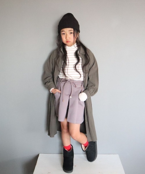 ikka（イッカ）の「【親子コーデ】8分袖スキッパーシャツワンピース（120~160cm）（シャツワンピース・キッズ・ライム/ブルー・120/130/140/150/160）」の22枚目の写真