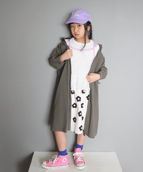 ikka(イッカ)の「【親子コーデ】8分袖スキッパーシャツワンピース(120~160cm)(シャツワンピース・キッズ・ライム/ブルー・120/130/140/150/160)」の10枚目の写真