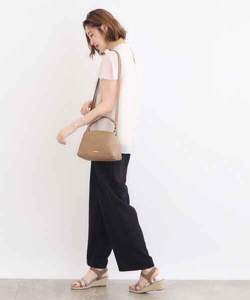 grove（グローブ）の「【雑誌掲載】人間工学ハンドル2WAYショルダー（ショルダーバッグ・レディース・レンガ/ベージュ系その他7/ベージュ/ブラック・00）」の15枚目の写真