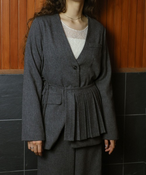 select MOCA（セレクトモカ）の「ツイードプリーツベルト（ベルト・レディース・チャコール/ブラウン・FREE）」の16枚目の写真