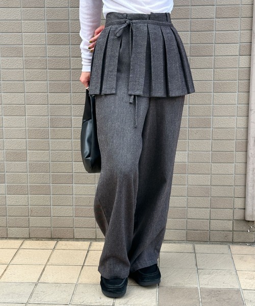 select MOCA（セレクトモカ）の「ツイードプリーツベルト（ベルト・レディース・チャコール/ブラウン・FREE）」の22枚目の写真