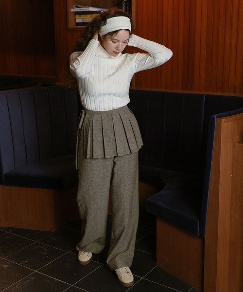 select MOCA（セレクトモカ）の「ツイードプリーツベルト（ベルト・レディース・チャコール/ブラウン・FREE）」の11枚目の写真