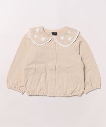 Crescent（クレッセント）の「お花モチーフ衿付きミニ裏毛ジャケット（スウェット）」