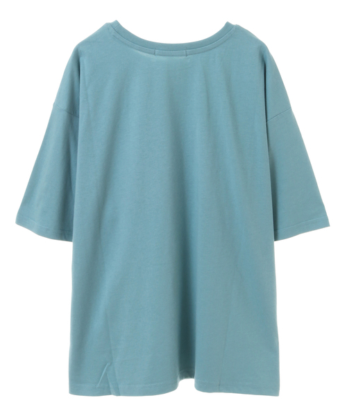 SOFFITTO（ソフィット）の「USAコットン天竺接触冷感転写プリントTシャツ(取り扱い店舗限定)（Tシャツ/カットソー・レディース・オフホワイト/ミント/ブラック/グレイッシュベージュ・FREE）」の5枚目の写真