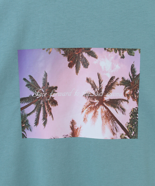 SOFFITTO（ソフィット）の「USAコットン天竺接触冷感転写プリントTシャツ(取り扱い店舗限定)（Tシャツ/カットソー・レディース・オフホワイト/ミント/ブラック/グレイッシュベージュ・FREE）」の9枚目の写真